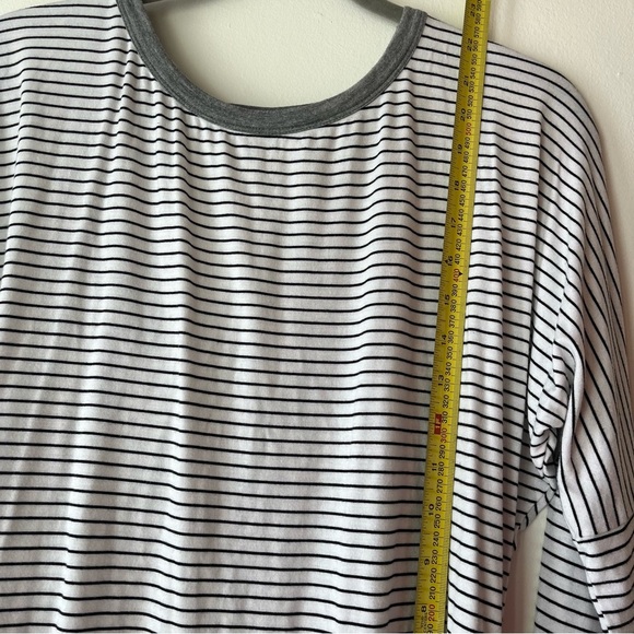 Cable&Gauge 3/4 dolman sleeve open back stripe black and white small casual - Picture 11 of 13
